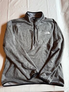 The North Face Heather Gray Half-Zip Fleece Pullover